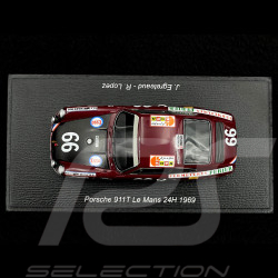 Porsche 911 T n° 66 24h Le Mans 1969 1/43 Spark S9749