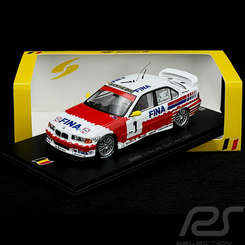 BMW 318i n° 1 4ème 24h Spa 1994 1/43 Spark SB674