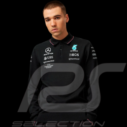 Polo Tricoté Mercedes-AMG PETRONAS F1 Russel / Antonelli à manches longues Puma Noir 701224811 001 - Homme