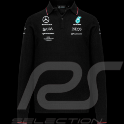 Mercedes-AMG Knitted polo PETRONAS F1 Russel / Antonelli long-sleeved Puma Black 701224811 001 - Men