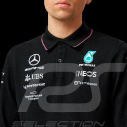 Polo Tricoté Mercedes-AMG PETRONAS F1 Russel / Antonelli à manches longues Puma Noir 701224811 001 - Homme