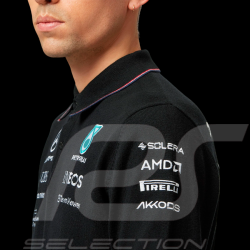 Polo Tricoté Mercedes-AMG PETRONAS F1 Russel / Antonelli à manches longues Puma Noir 701224811 001 - Homme