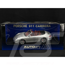 Porsche 911 Cabriolet Type 996 2002 Argent 1/18 AutoArt 77855