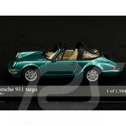 Porsche 911 Targa Typ 964 1990 Metallic Grün 1/43 Minichamps 400061361