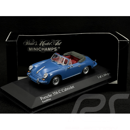 Porsche 356 C Cabriolet 1963 Bleu Oslo 1/43 Minichamps 430062336