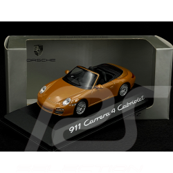 Porsche 911 Carrera 4 Cabriolet Type 997 2008 gold 1/43 Minichamps WAP02001618