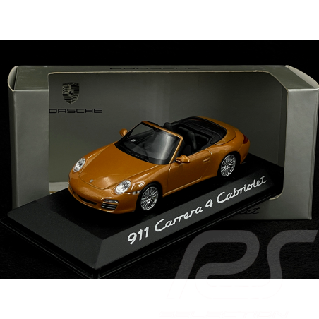 Porsche 911 Carrera 4 Cabriolet Type 997 2008 gold 1/43 Minichamps WAP02001618