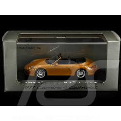 Porsche 911 Carrera 4 Cabriolet Type 997 2008 gold 1/43 Minichamps WAP02001618