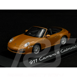 Porsche 911 Carrera 4 Cabriolet Type 997 2008 gold 1/43 Minichamps WAP02001618