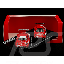 Coffret Porsche 911 RSR type 991 Coca-Cola Petit Le Mans 2019 n° 911 & n° 912 1/64 Spark YCOMBO64007