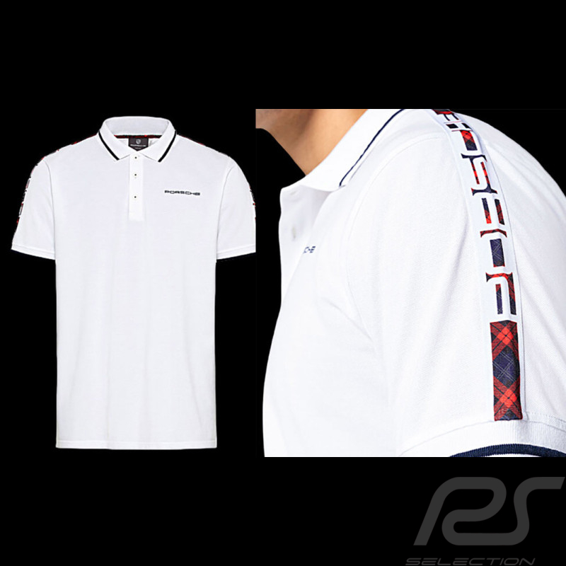 Polo Porsche 911 Turbo n° 1 Tartan Ecossais Blanc WAP351RTN1 - homme