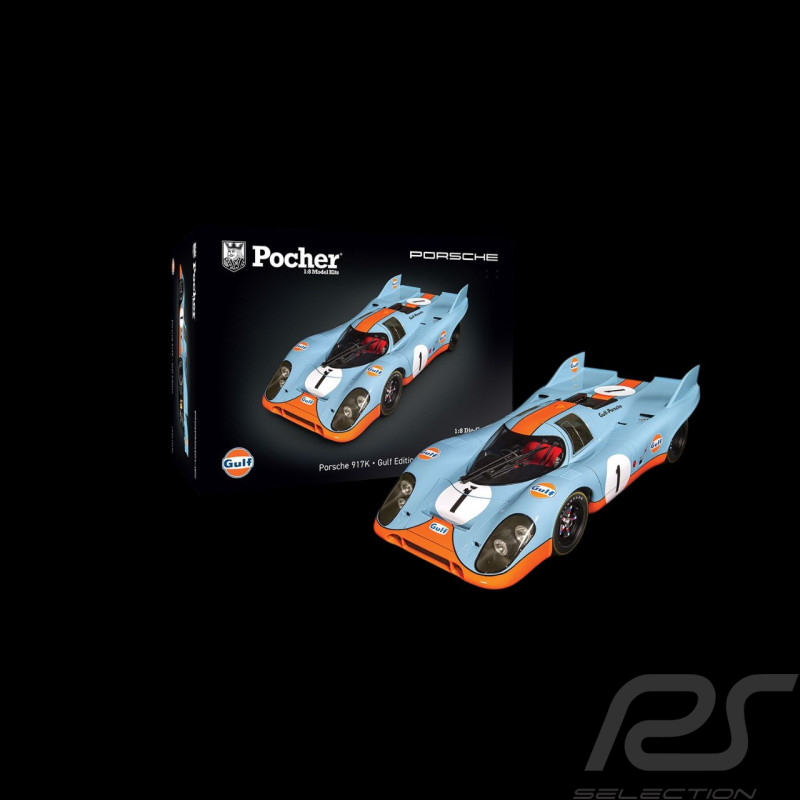 Porsche 917K Modell n° 1 Gulf 1/8 Blau / Orange Pocher HK118