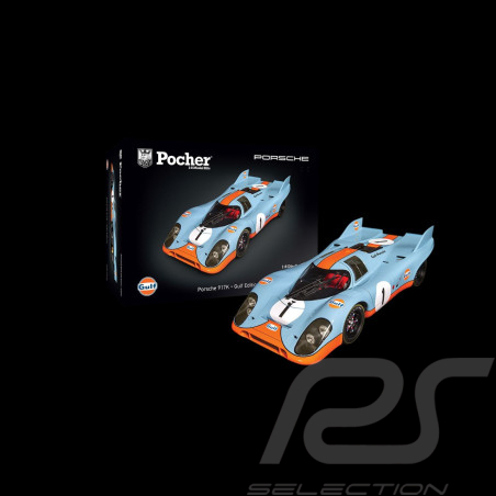 Maquette Porsche 917K n° 1 Gulf 1/8 Bleu / Orange Pocher HK118