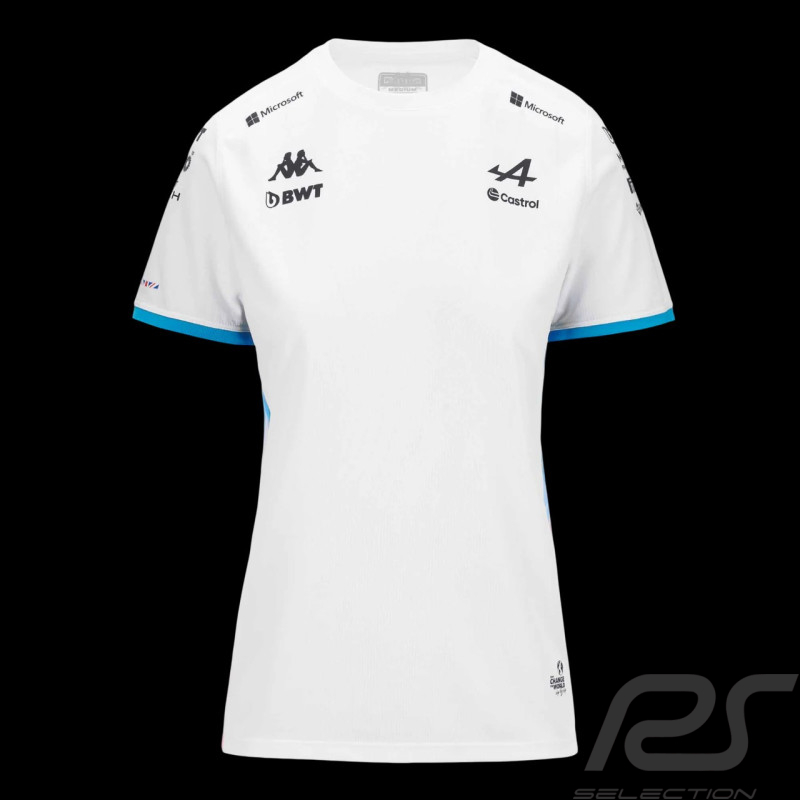 Alpine T-shirt F1 Team BWT Gasly Doohan Adoliw Jersey White / Blue / Pink Kappa 381X8VW-A02 - Women