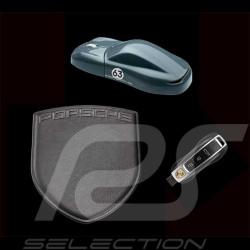 Set Souris Porsche 911 60 ans n° 63 Bleu Rivage + Tapis de souris + Clé USB