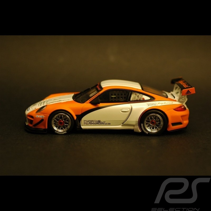 Porsche 911 type 997 GT3 R Hybrid blanche-orange 1/43 Minichamps WAP0201170C