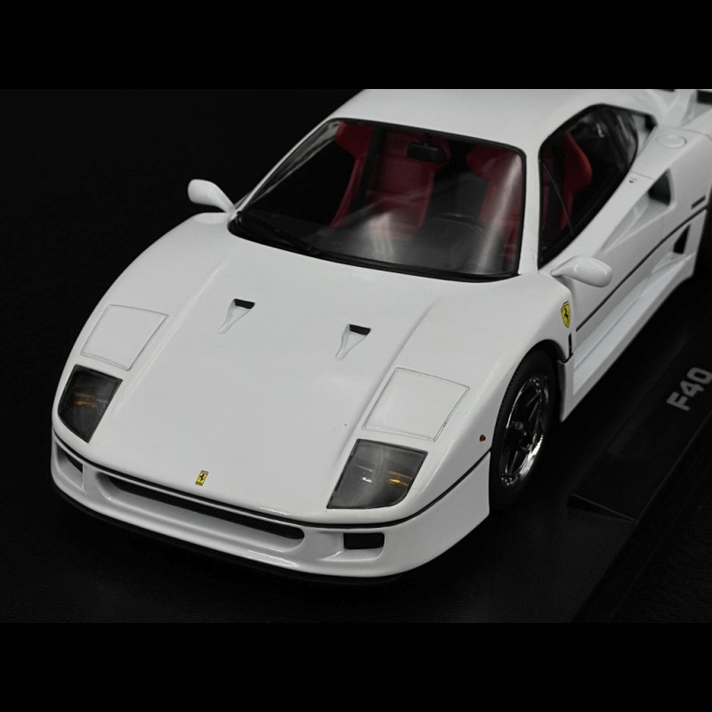 Miniature Ferrari F40 1987 1/18 KK-Scale – Blanche – Voiture Personnelle Du Sultan De Brunei