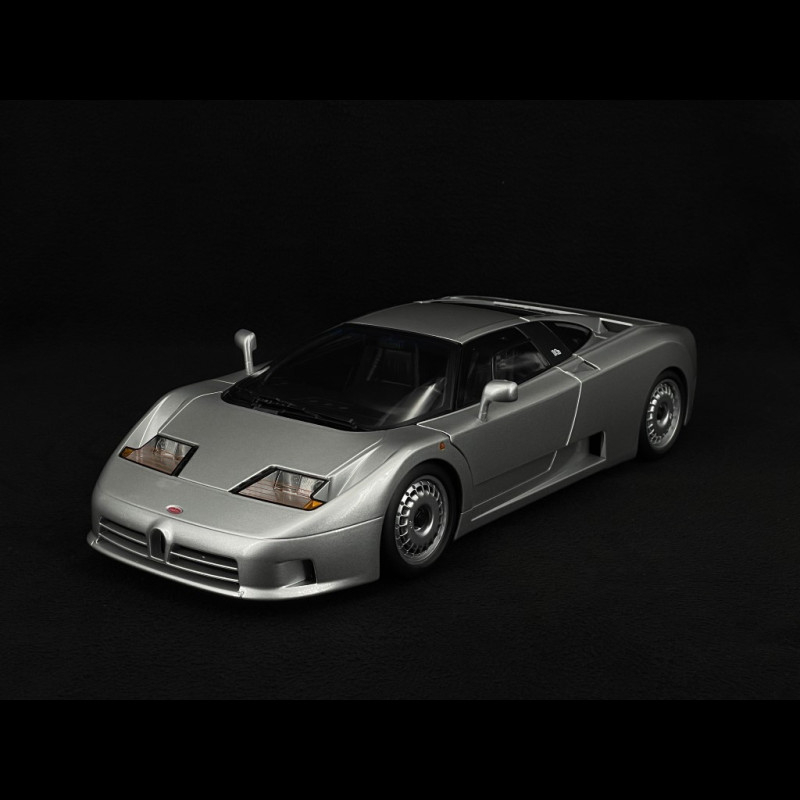 Miniature Bugatti EB110 1991, échelle 1/12, KK-Scale, Gris Métal, 3 Ouvrants