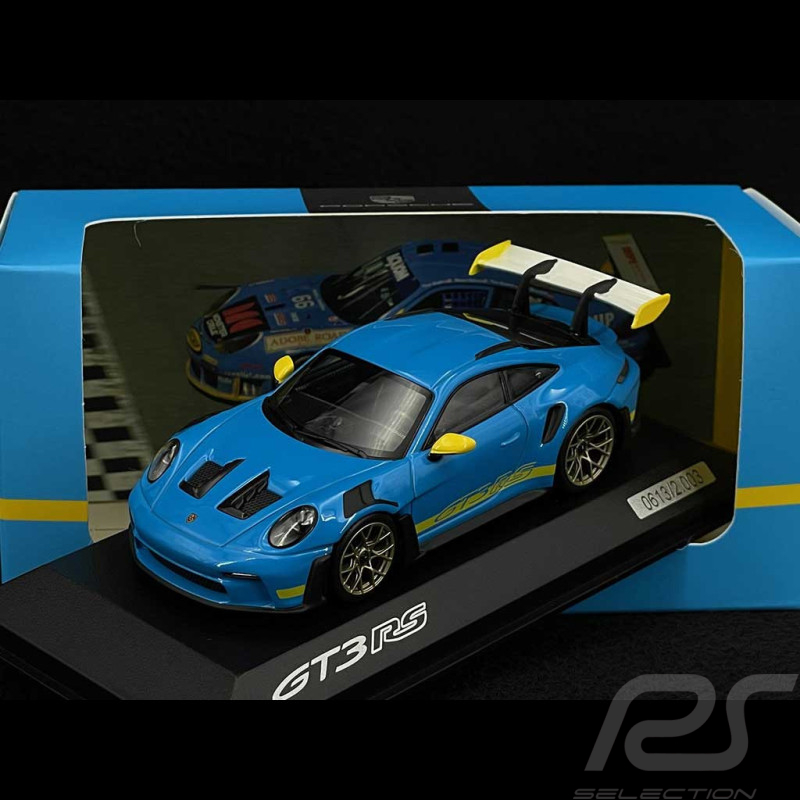 Porsche 911 GT3 RS Type 992 2023 Tribute to Daytona 2003 Rivierablau / Racinggelb 1/43 Spark WAP0205110SGT3