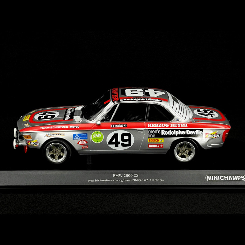 BMW 2800 CS n° 49 24h Le Mans 1972 1/18 Minichamps 155722749