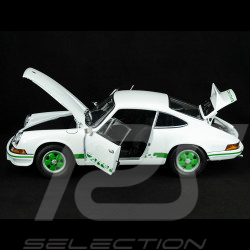 ASSEMBLED Kit Porsche 911 Carrera RS 2.7 1973 Grand-Prix White / Green stripes 1/8 Ixo Models