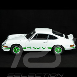 ASSEMBLED Kit Porsche 911 Carrera RS 2.7 1973 Grand-Prix White / Green stripes 1/8 Ixo Models
