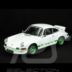 MONTIERTE Kit Porsche 911 Carrera RS 2.7 1973 Grand-Prix Weiß / Grüne Streifen 1/8 Ixo Models