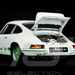 ASSEMBLED Kit Porsche 911 Carrera RS 2.7 1973 Grand-Prix White / Green stripes 1/8 Ixo Models