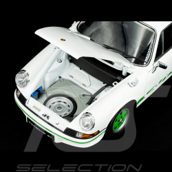 MONTIERTE Kit Porsche 911 Carrera RS 2.7 1973 Grand-Prix Weiß / Grüne Streifen 1/8 Ixo Models