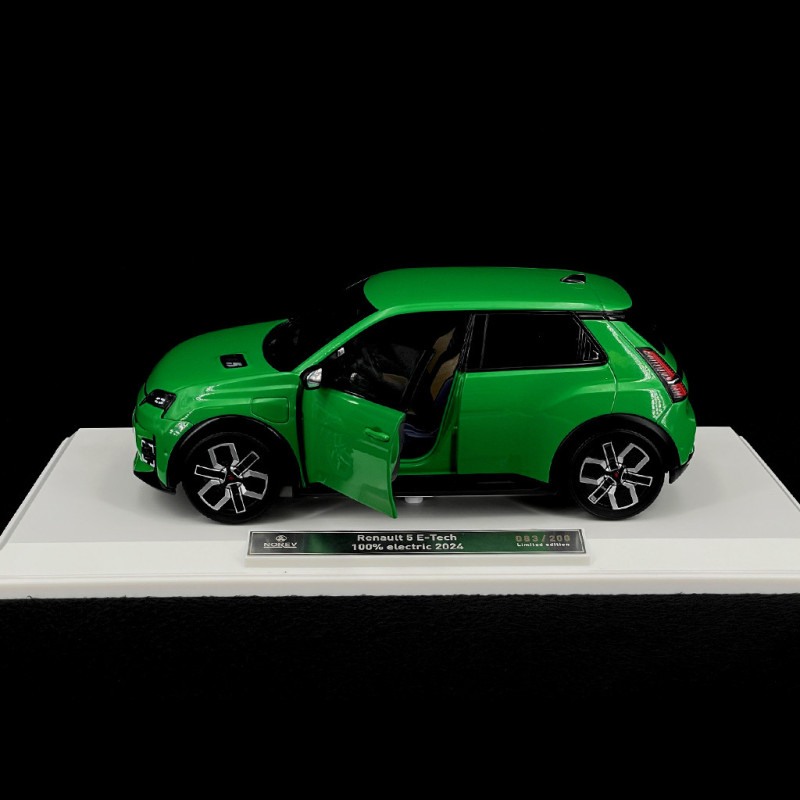 NOREV 1/18 Renault 5 E-Tech 2024 - Modèle Réduit Métal, Couleur Pop Green/Noir, Réf. 185502