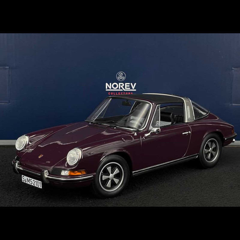 Porsche 911 E Targa 1971 Mauve – Miniature Norev 1/18 – Neuve En Prévente