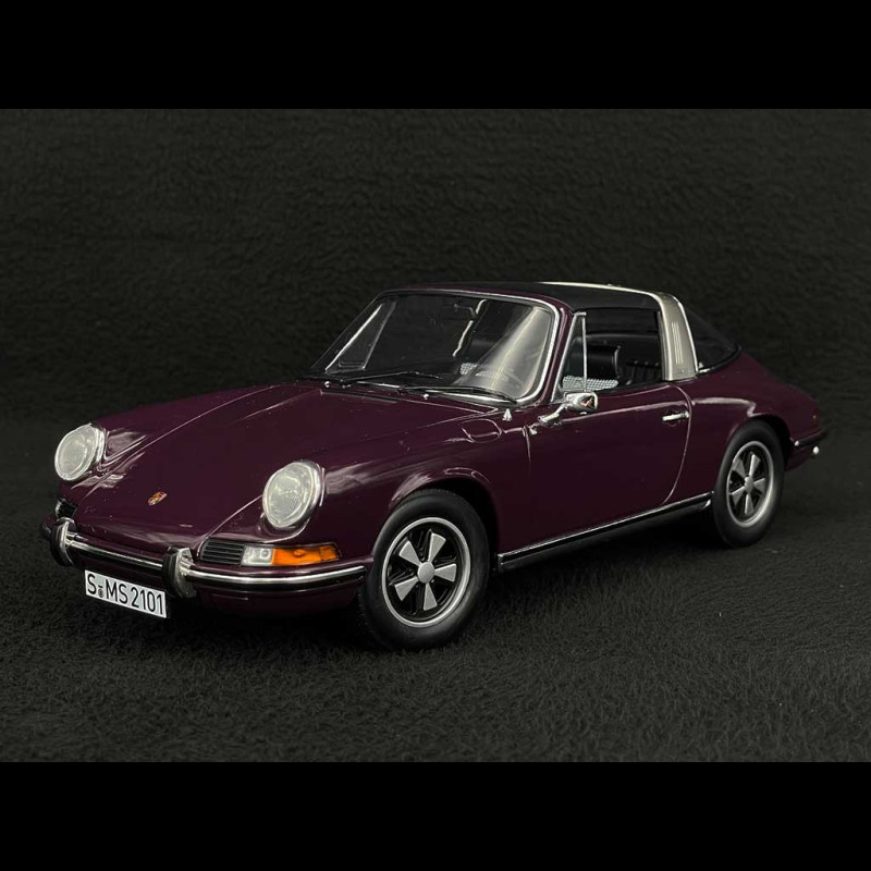 Porsche 911 E Targa 1971 Mauve – Miniature Norev 1/18 – Neuve En Prévente