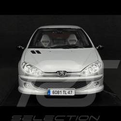 Peugeot 206 RC 2003 Silbergrau Aluminium 1/18 Norev 184726
