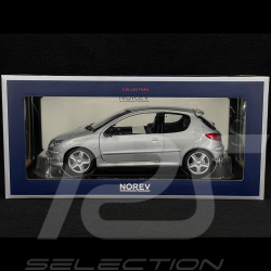 Peugeot 206 RC 2003 Silver Grey Aluminium 1/18 Norev 184726