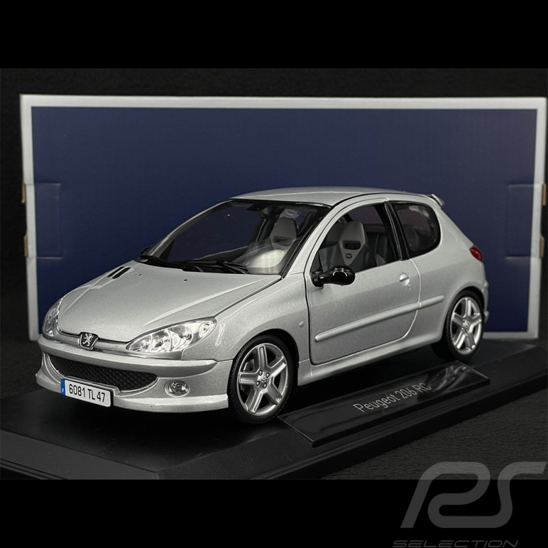 Peugeot 206 RC 2003 Silbergrau Aluminium 1/18 Norev 184726