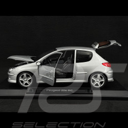 Peugeot 206 RC 2003 Silver Grey Aluminium 1/18 Norev 184726