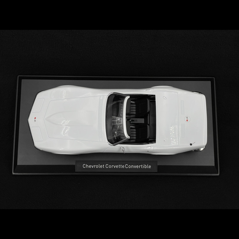 Modèle Réduit Chevrolet Corvette Cabriolet 1969 - 1:18 Norev - Can Am Blanc - Boîte Collection