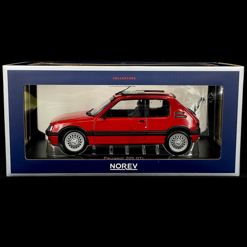 Norev Peugeot 205 GTi 1.9 - Pts Deco 1991 - Vallelunga Red - 1/18 - Neuve Sous Boîte