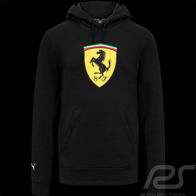 Ferrari Sweatshirt Günstige F1 Leclerc / Hamilton Team Puma Schwarz Hoodie 701223484-002