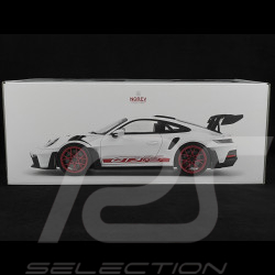 Porsche 911 GT3 RS Type 992 2022 Weiß / Pyrorote Streifen 1/12 Norev 127530