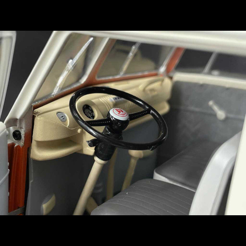 Modèle Réduit SOLIDO 1:18 – Kool Kombi Orange & Blanc 1950 – Miniature Collector à L’échelle