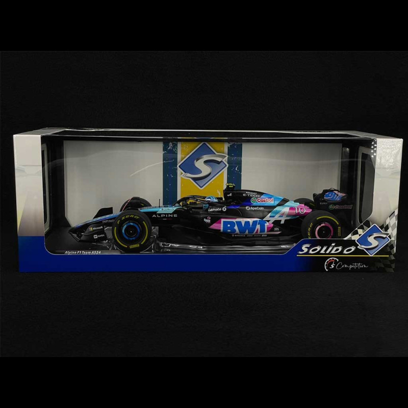 Fórmula 1 Alpine A524 Pierre Gasly GP Mônaco 2024 1:18 Solido - 19 anos