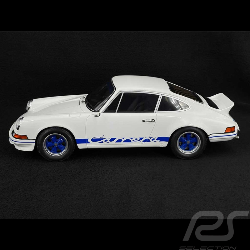 Porsche 911 Carrera RS 2.7 1973 White / Blue Stripes 1/12 GT