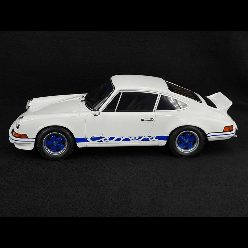 Porsche 911 Carrera RS 2.7 1973 White / Blue Stripes 1/12 GT