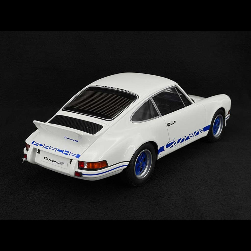Porsche 911 Carrera RS 2.7 1973 White / Blue Stripes 1/12 GT