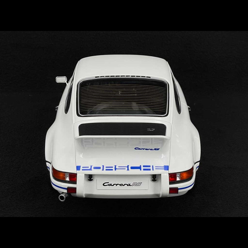 Porsche 911 Carrera RS 2.7 1973 White / Blue Stripes 1/12 GT