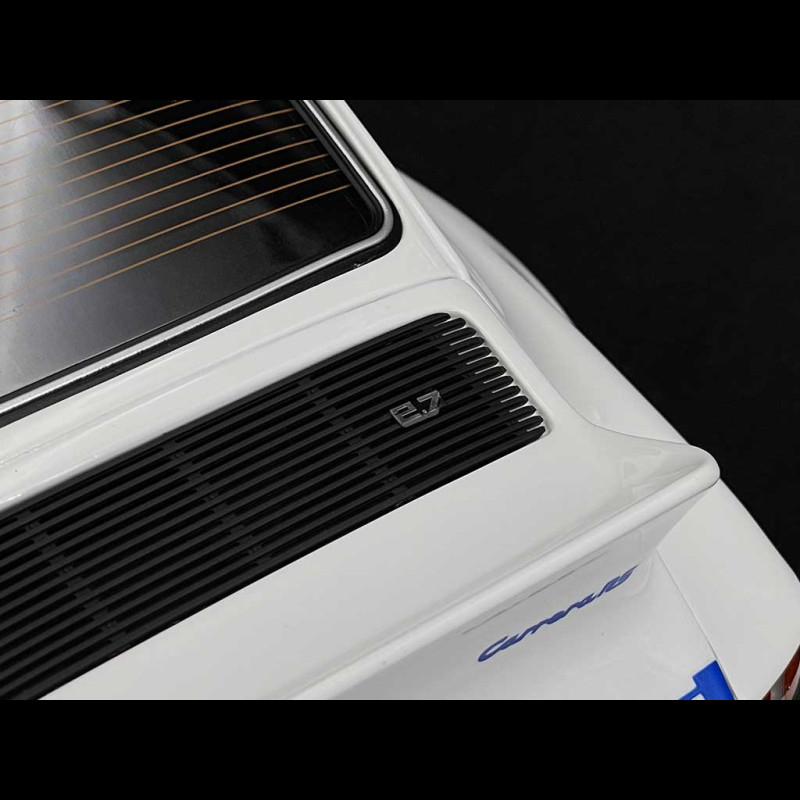 Porsche 911 Carrera RS 2.7 1973 White / Blue Stripes 1/12 GT