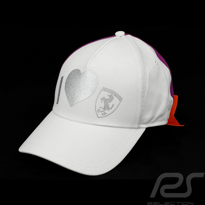 Ferrari Cap Günstige I Love Ferrari F1 Team Leclerc / Hamilton Weiß / Lila 43524 - Kinder