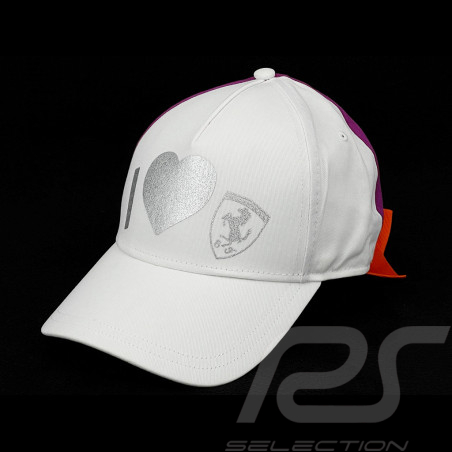 Ferrari Cap Günstige I Love Ferrari F1 Team Leclerc / Hamilton Weiß / Lila 43524 - Kinder