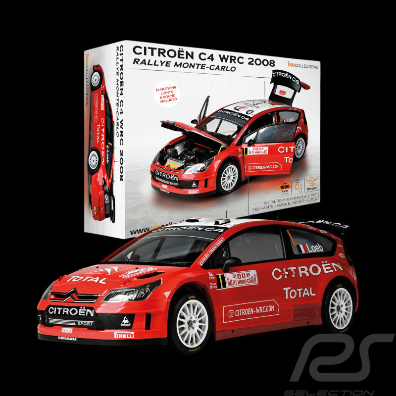 Citroën Kit C4 WRC Sieger Rallye Monte-Carlo 2008 Loeb 1/8 Bausatz Ixo Models